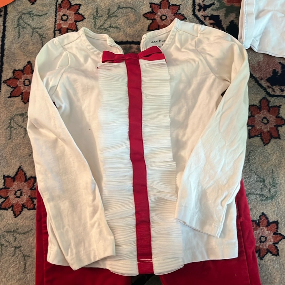 Janie and Jack Red Holiday outfit